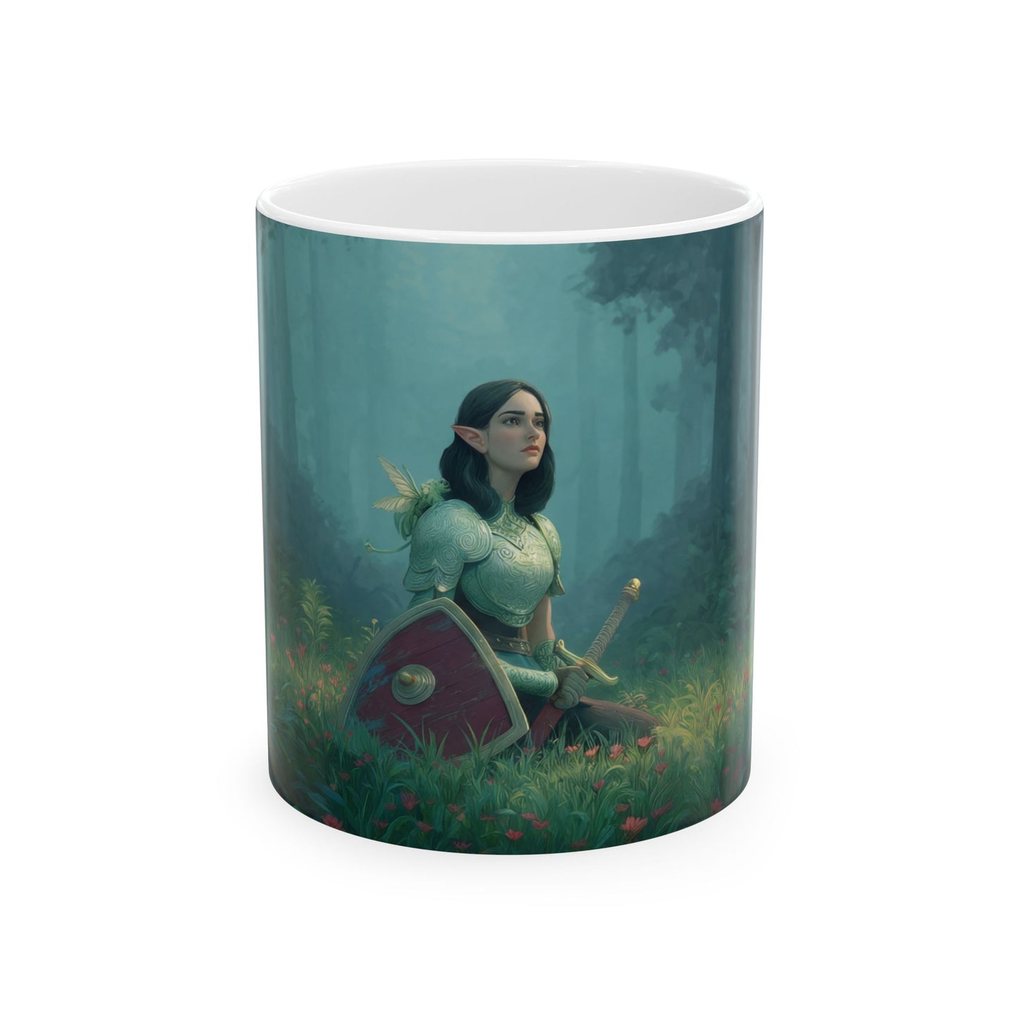 Forest Sentinel Ceramic Mug – Verdant Grove Guardian