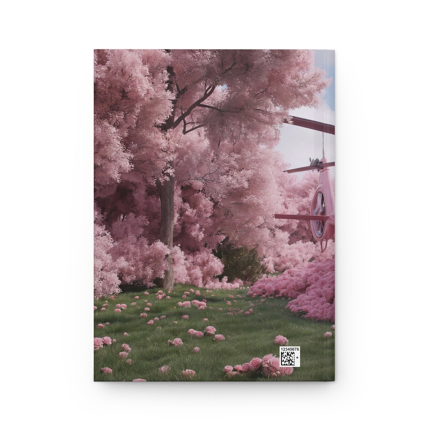 Pink Helicopter Rose Garden Journal Matte – Whimsical Escape in Bloom