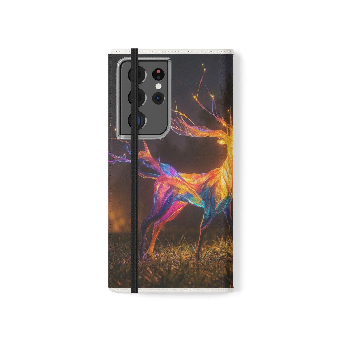 Ethereal Deer Flip Cases – Luminous Spirit Portrait