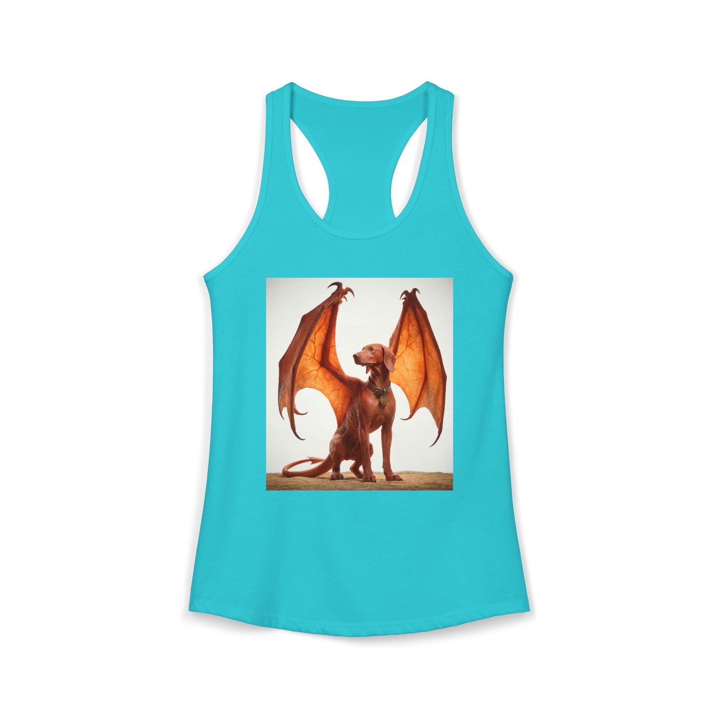 Winged Hound Women's Ideal Racerback Tank – Amber Sentinel on Stone
