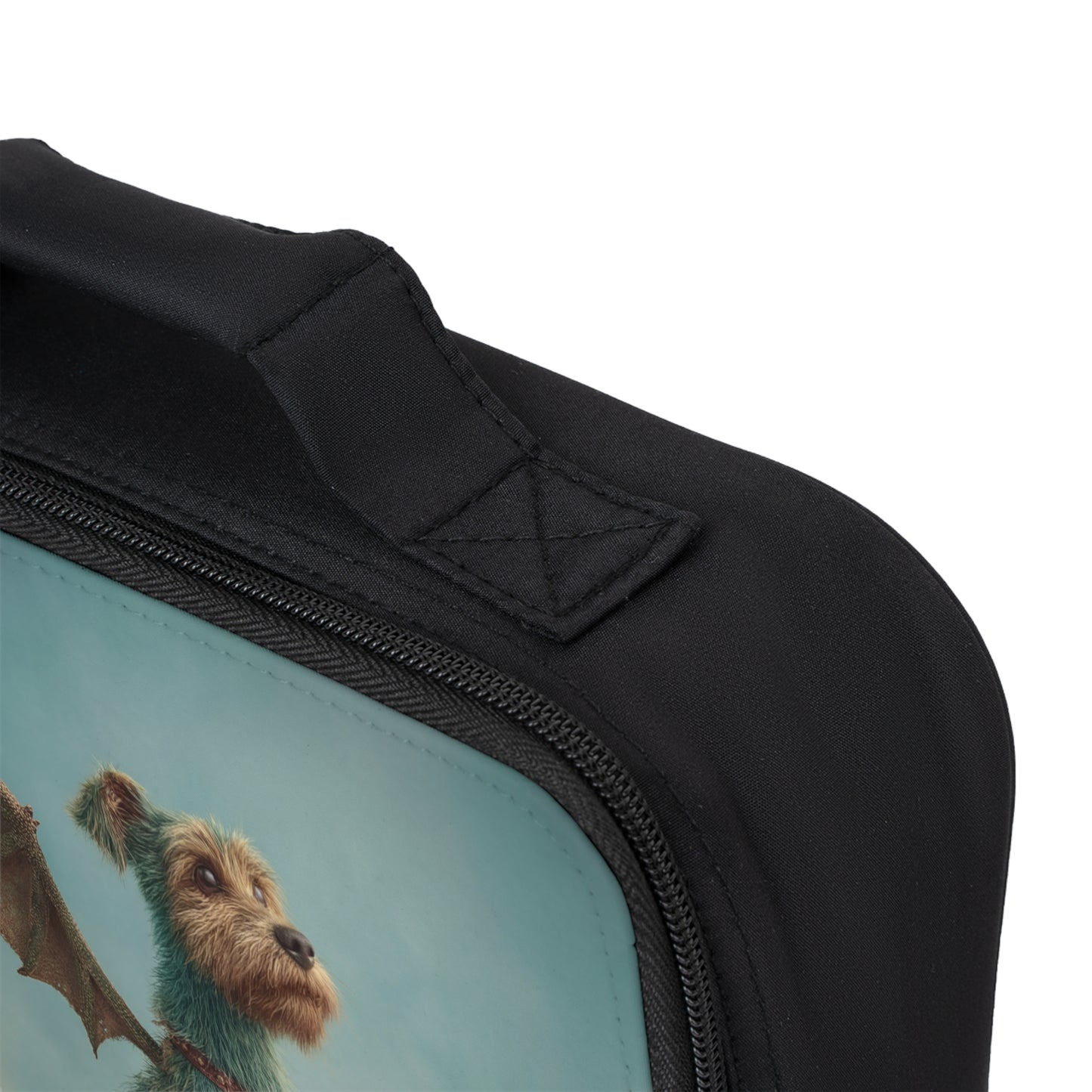 Dragon Dog Lunch Bag – Skyward Gaze in Teal and Smoke