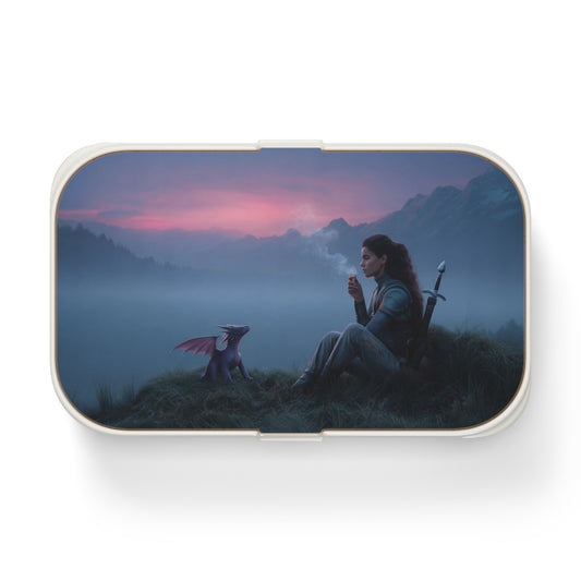 Dragon Rider Sunset Bento Lunch Box – Quiet Moments with a Winged Companion