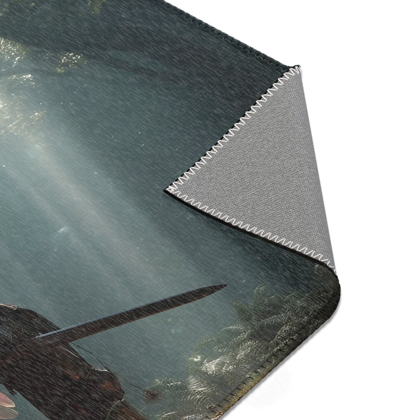 Winged Sentinel Area Rugs – Sunlit Forest Guardian