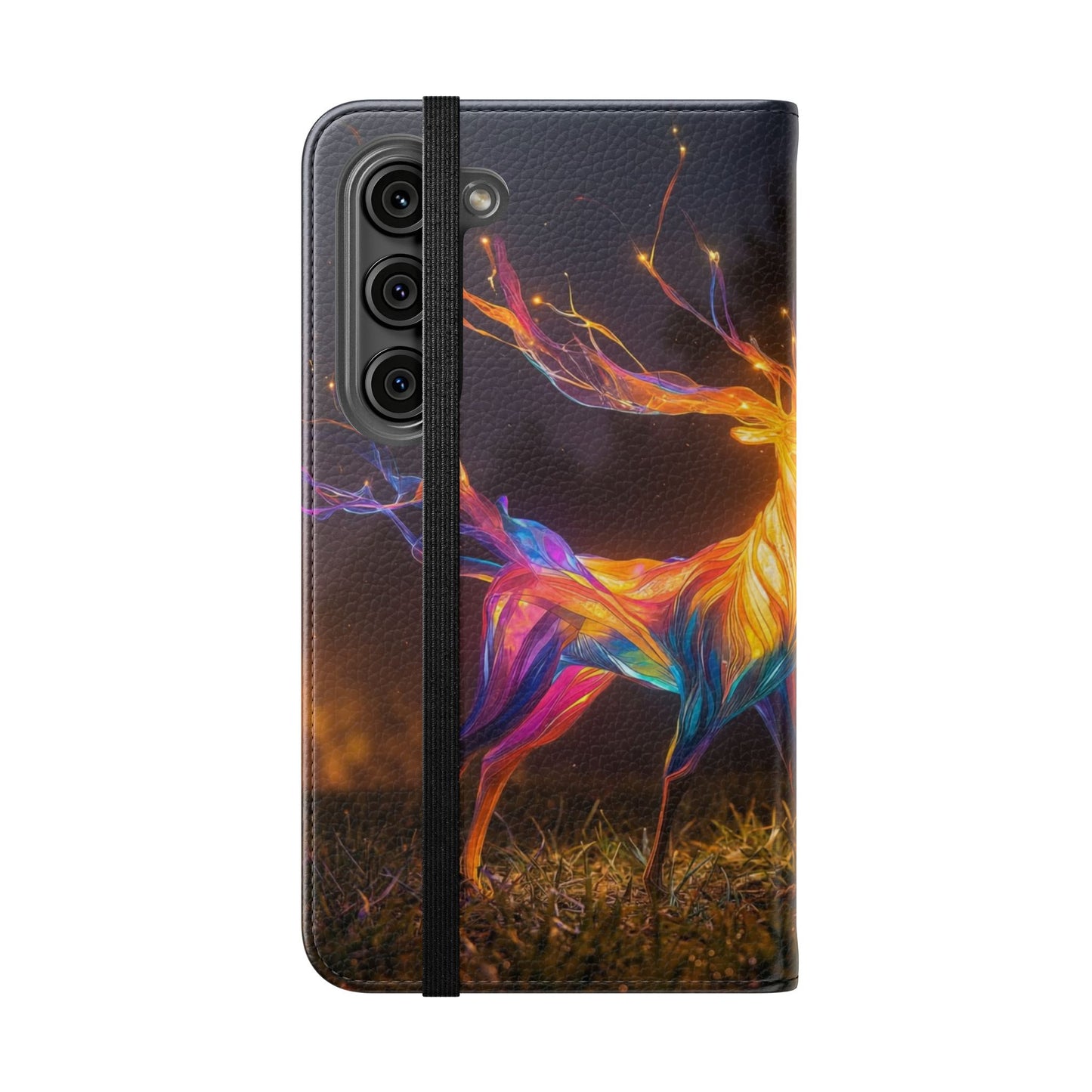 Ethereal Deer Flip Cases – Luminous Spirit Portrait