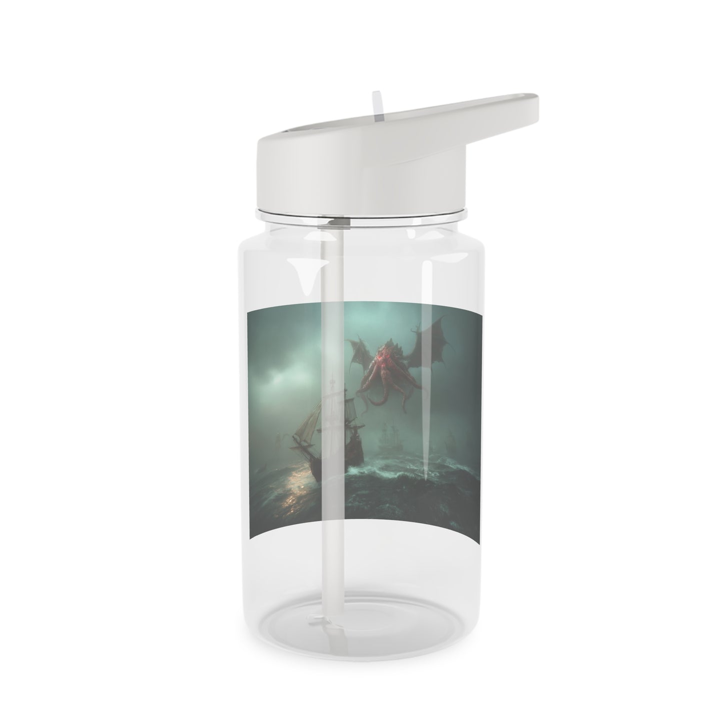 Crimson Leviathan Tritan Water Bottle – Stormbound Sea Beast