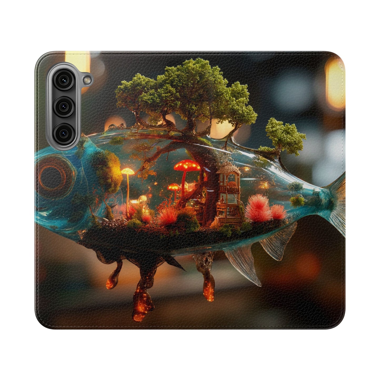 Forest Fish Flip Case – Liquid Glowwood Dreamscape