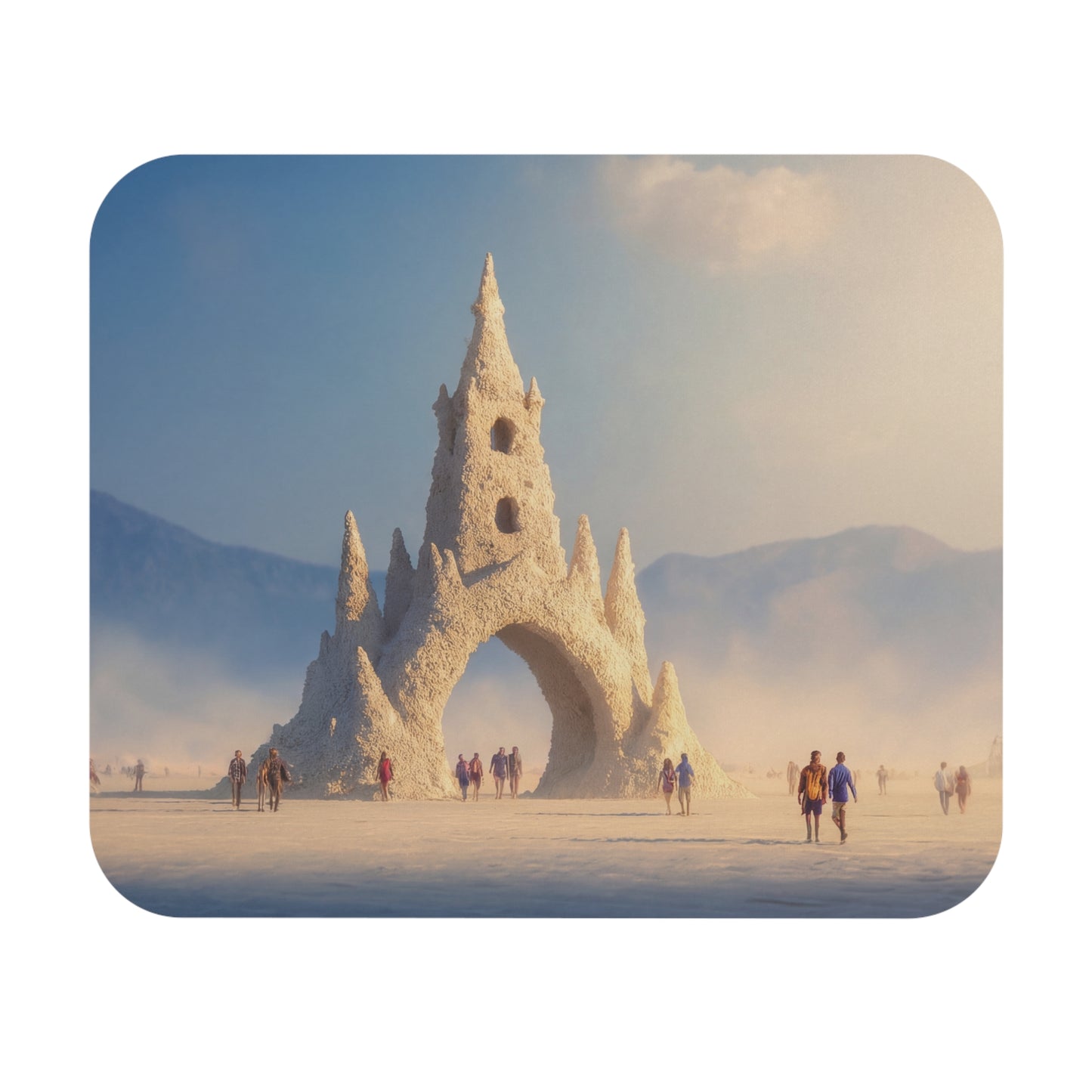 Desert Castle Mouse Pad (Rectangle) – Sunlit Sandscape Archway