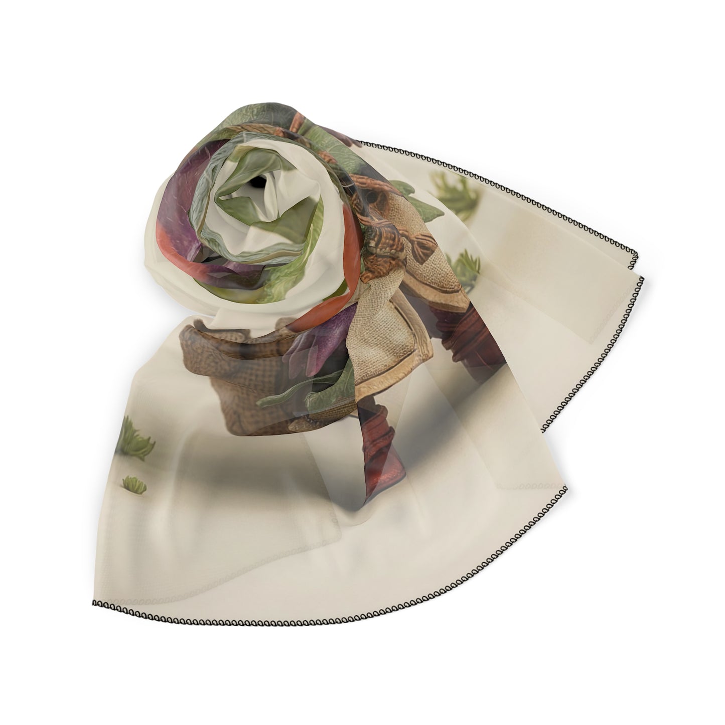 Cabbage Knight Poly Scarf – Verdant Leaf Armor Adventure