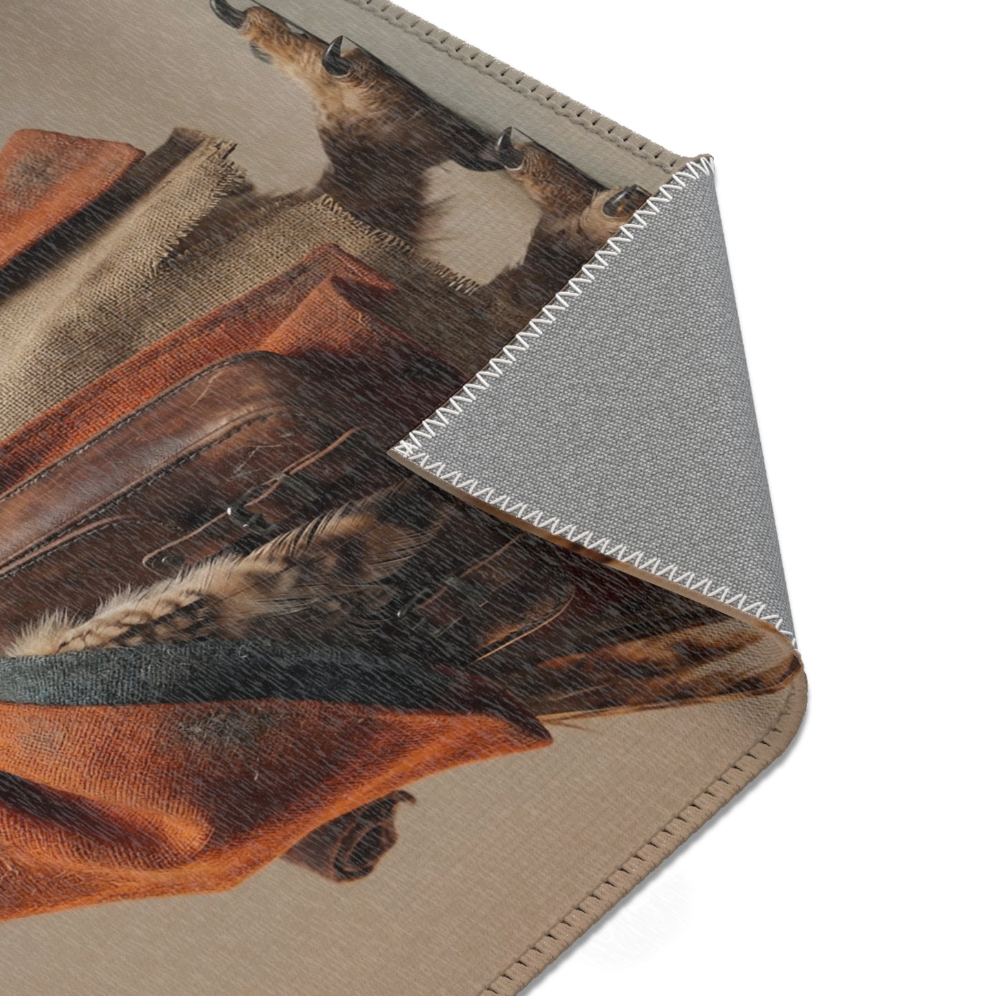 Wise Owl Scholar Rug – Warm Amber Study Companion