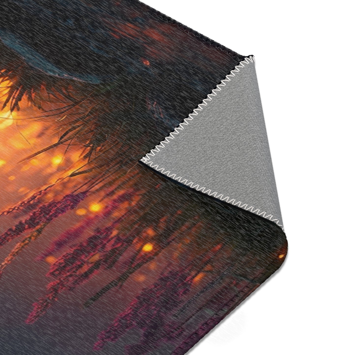 Glowing Dragonfly Area Rug – Twilight Meadow Dreamscape