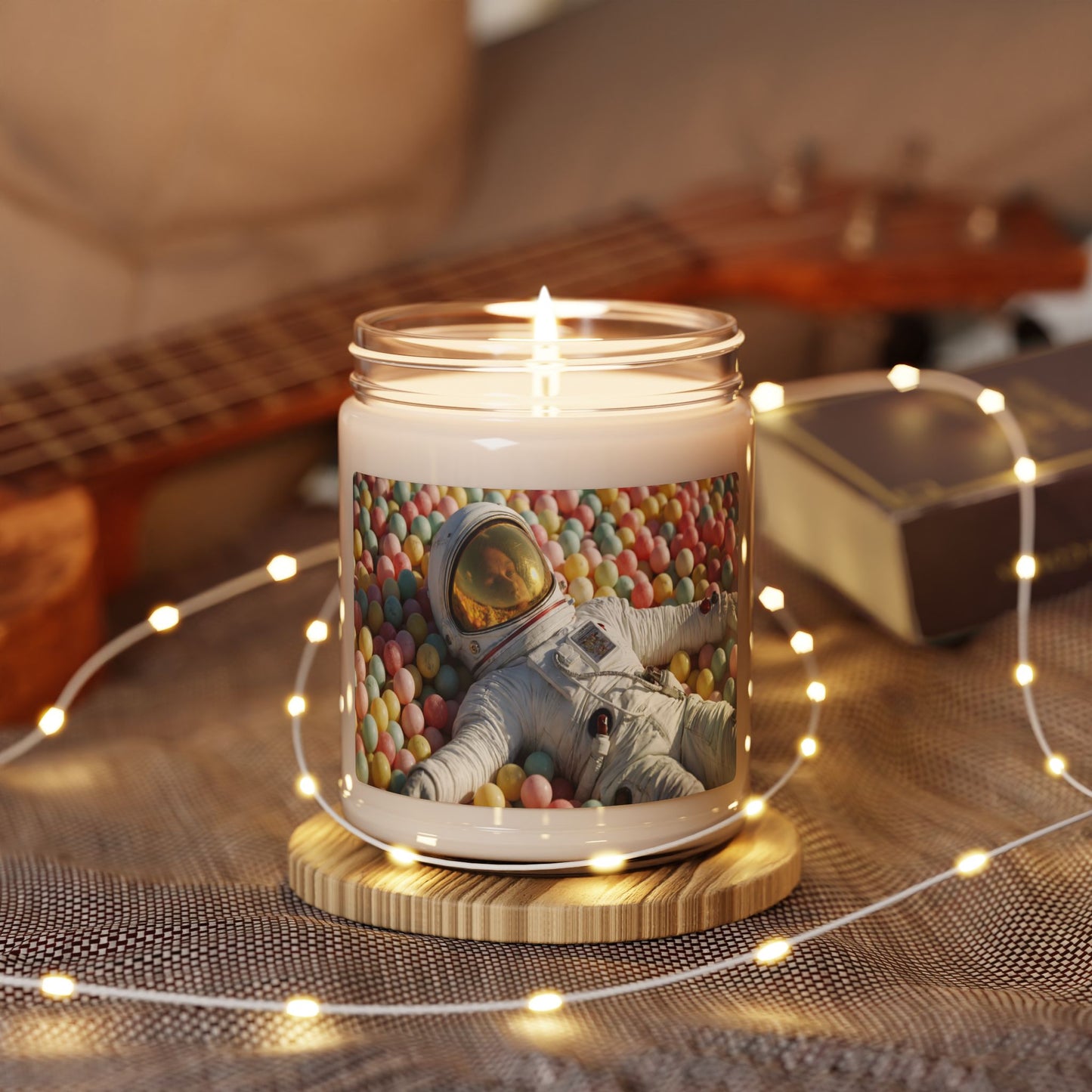 Astronaut in Pastel Ball Pit Scented Soy Candle, 9oz – Weightless Wonderland