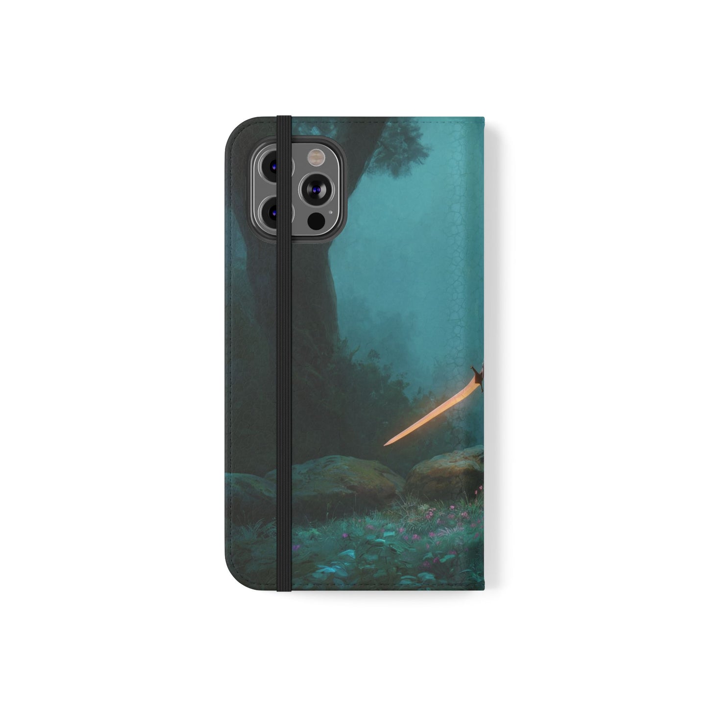 Forest Guardian Flip Cases – Elven Sentinel with Glowing Blade