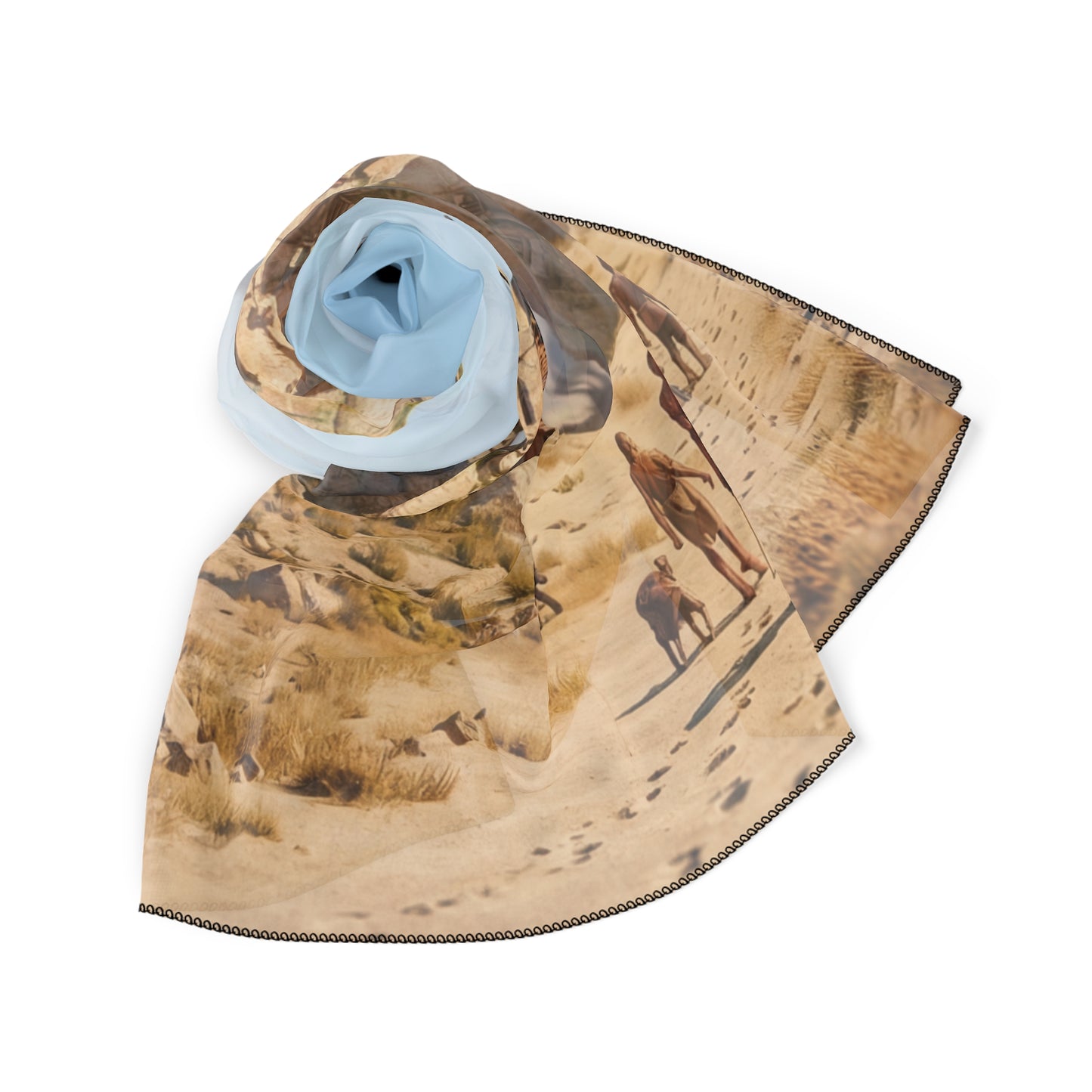Desert Citadel Poly Scarf – Sun-Swept Ruins of a Forgotten Kingdom