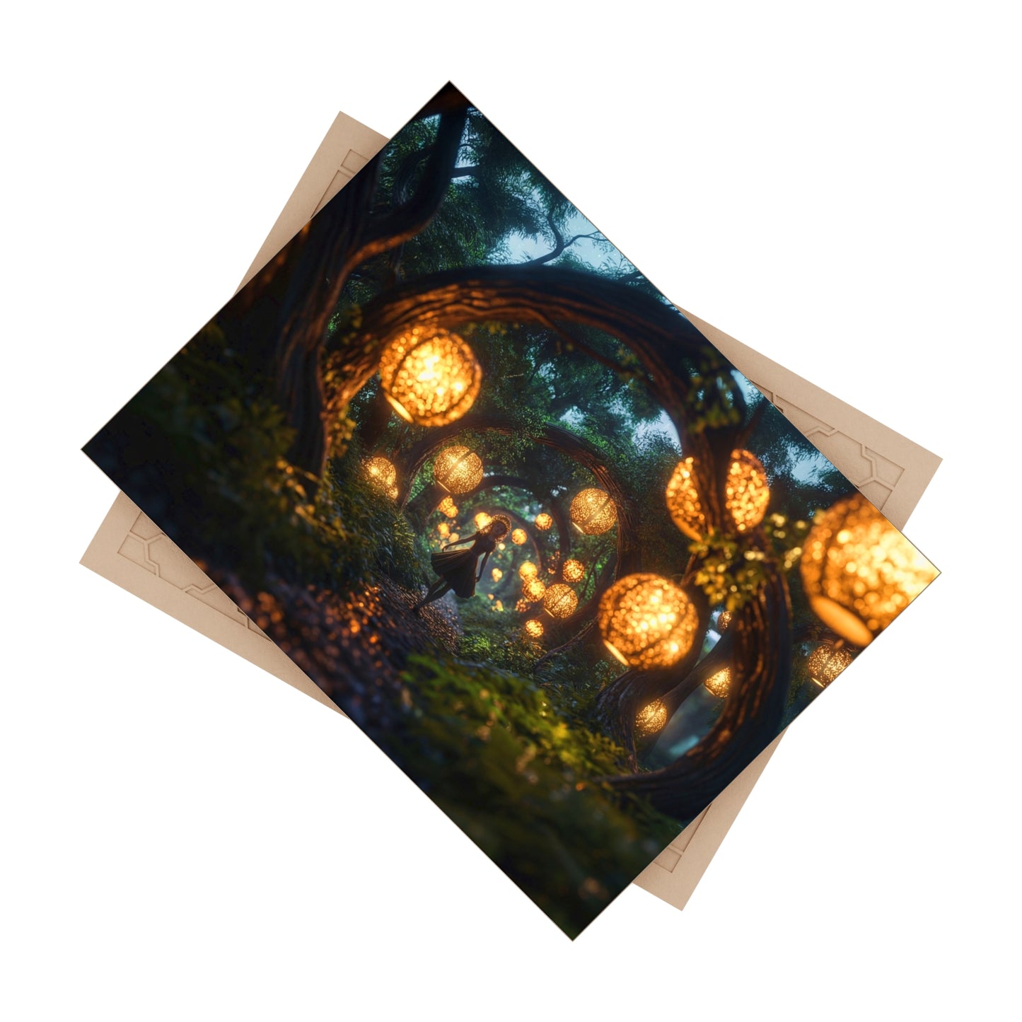 Lantern Grove Ceramic Photo Tile – Guided by Warm Glow