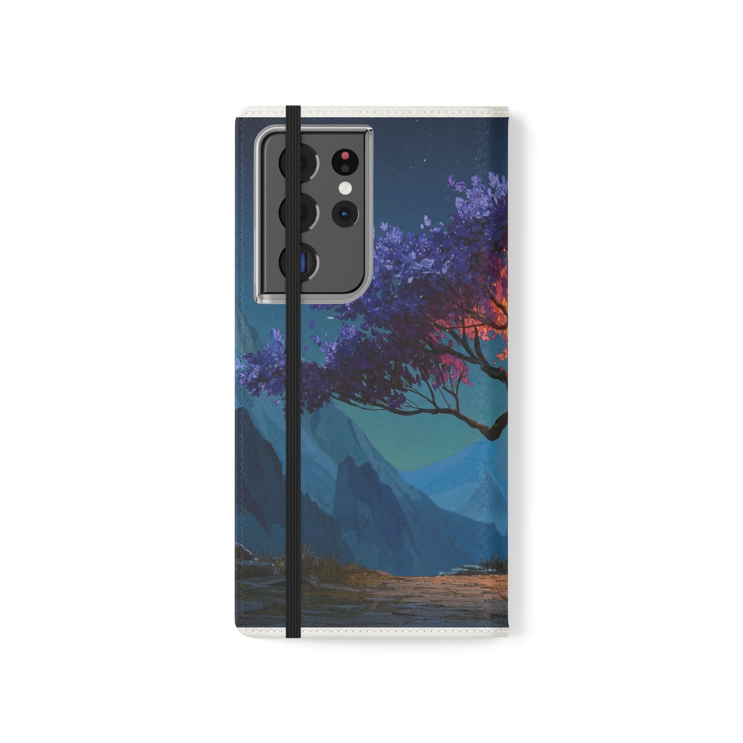 Violet Flame Tree Flip Cases – Twilight Mountain Glow Case