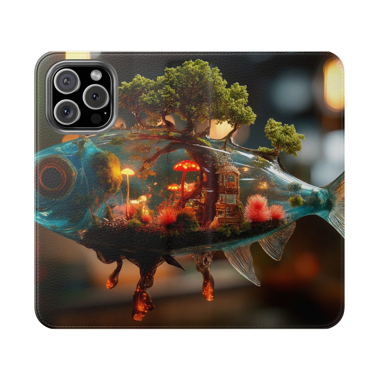 Forest Fish Flip Case – Liquid Glowwood Dreamscape