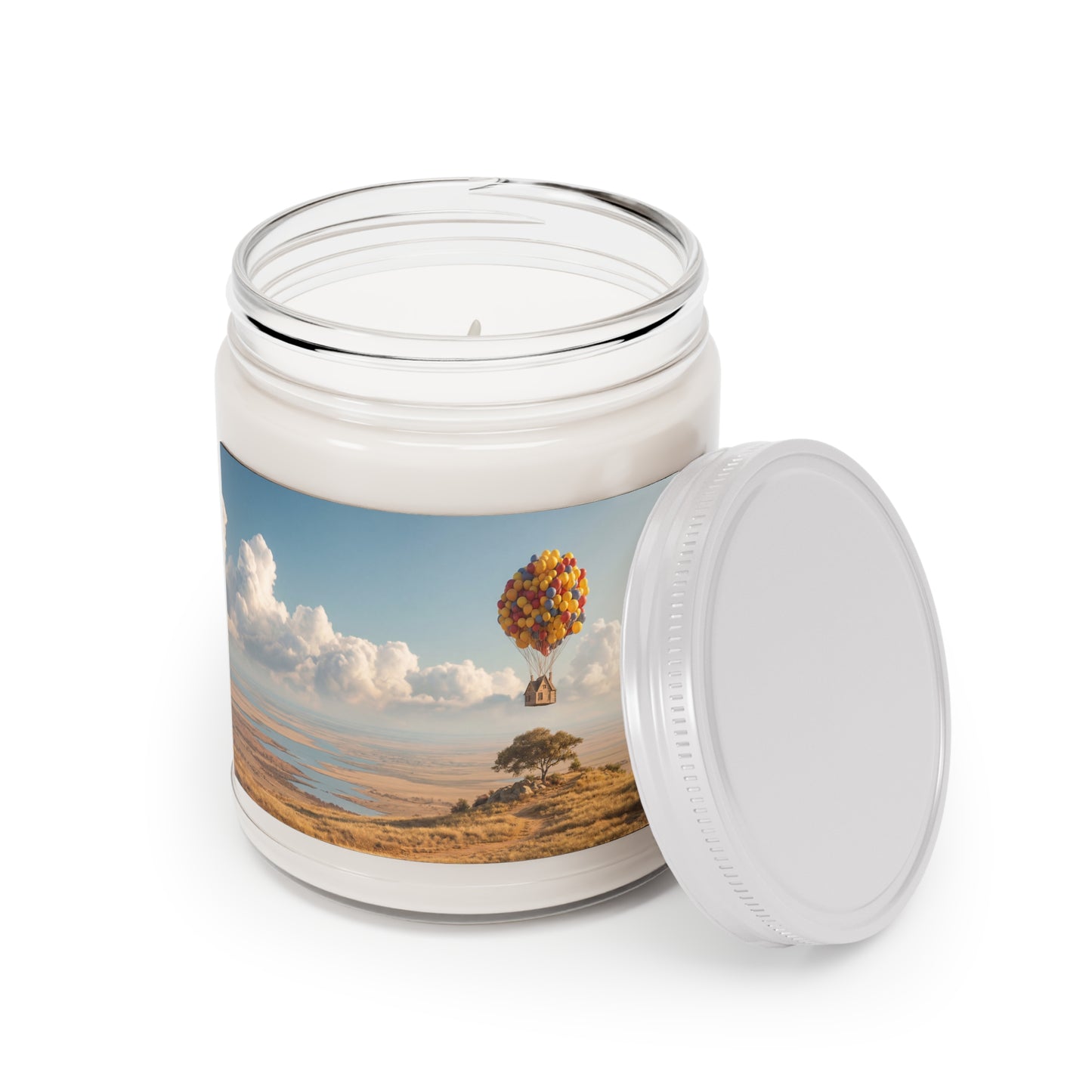 House of Balloons Scented Soy Candles with White Lid, 9oz – Skyward Escape Dreamscape
