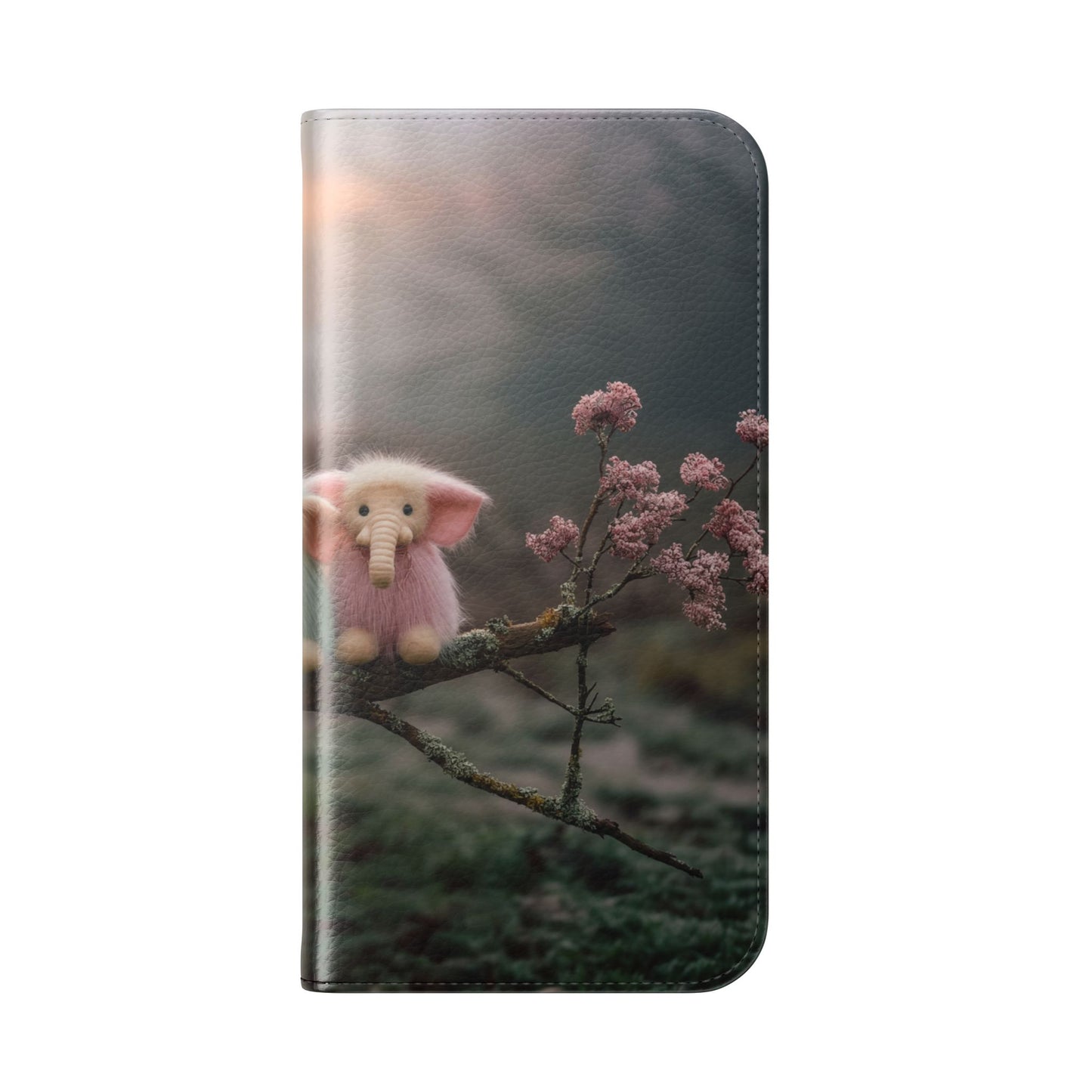 Mossy Branch Elephants Flip Cases – Pastel Fluff Guardians