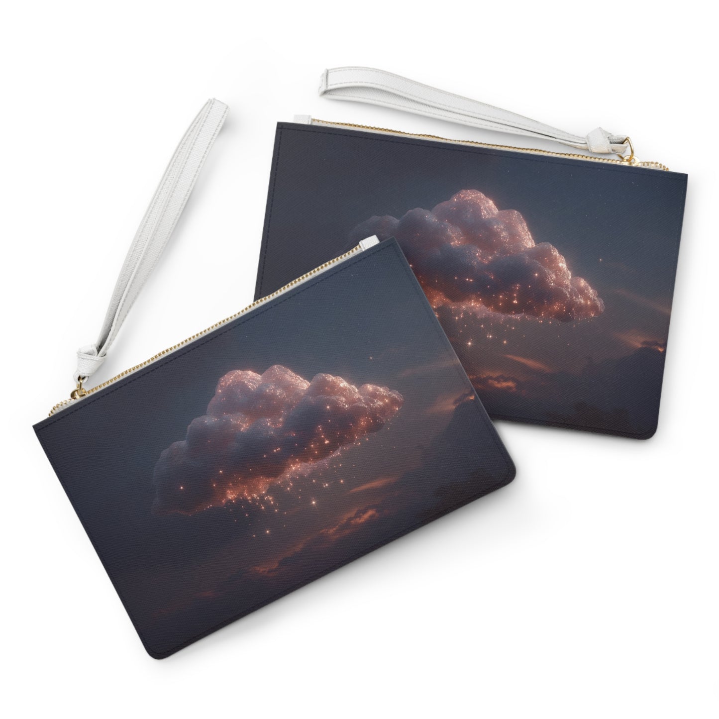 Celestial Cloud Clutch Bag – Stardust Gathering at Twilight