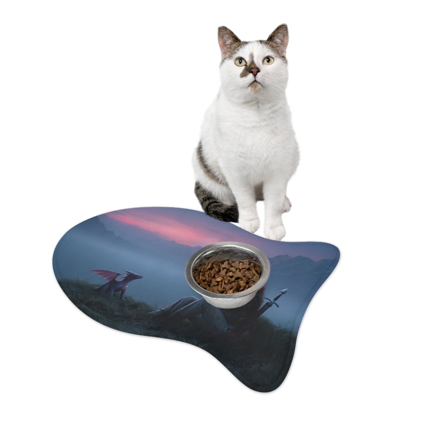 Misty Mountain Sentinel Pet Feeding Mats – Twilight Breaker Companion