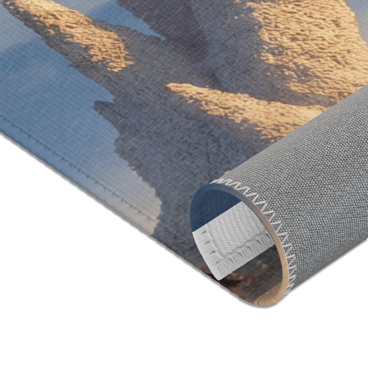 Desert Castle Area Rugs – Sunlit Sandscape Gateway