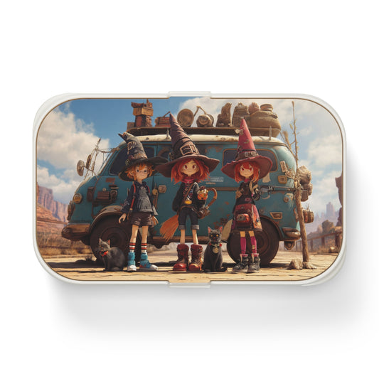 Witch Trio Roadtrip Bento Lunch Box – Dusty Desert Spellbound Adventure