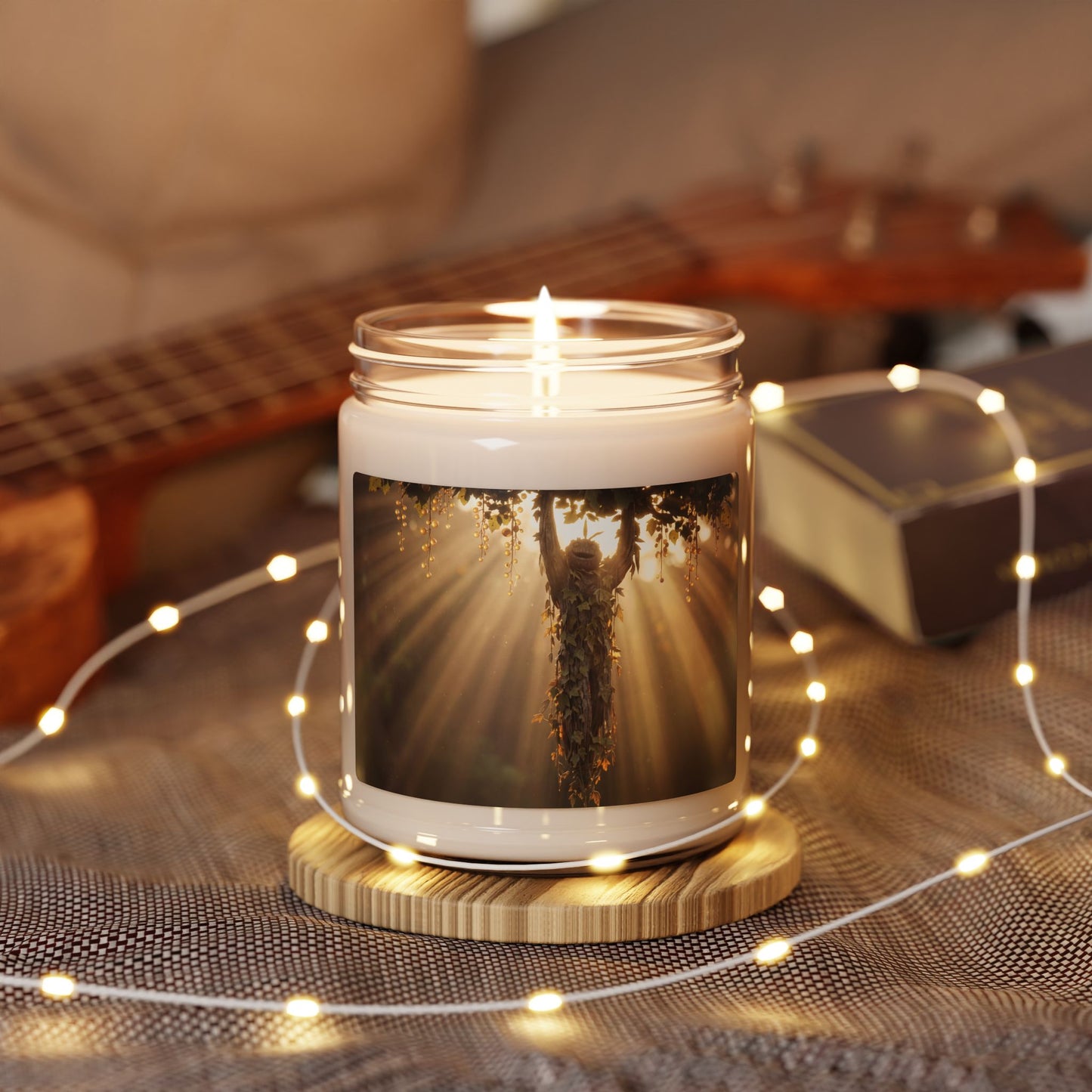 Sunbeam Guardian Tree Spirit Candle – Golden Hour Forest Embrace