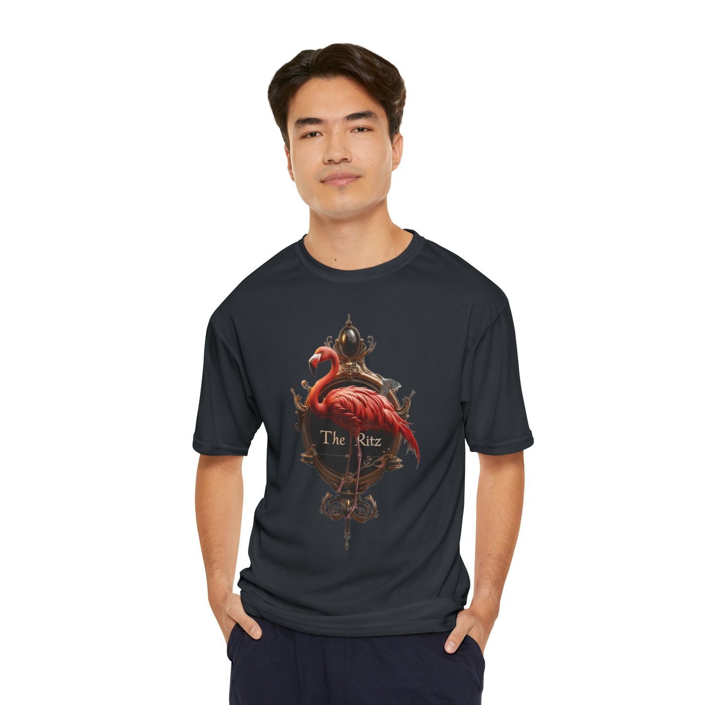 The Ritz Flamingo Men's Performance T-Shirt – Gilded Ornamentation Graphic Tee