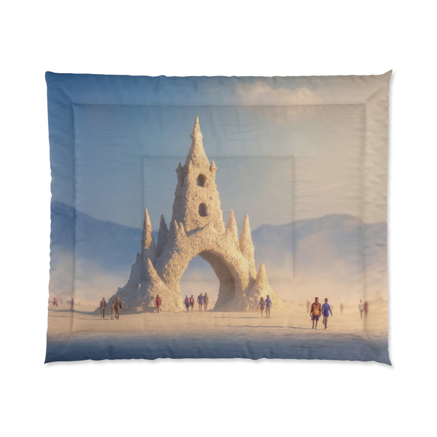 White Sentinel Comforter – Salt Castle Desert Dreamscape
