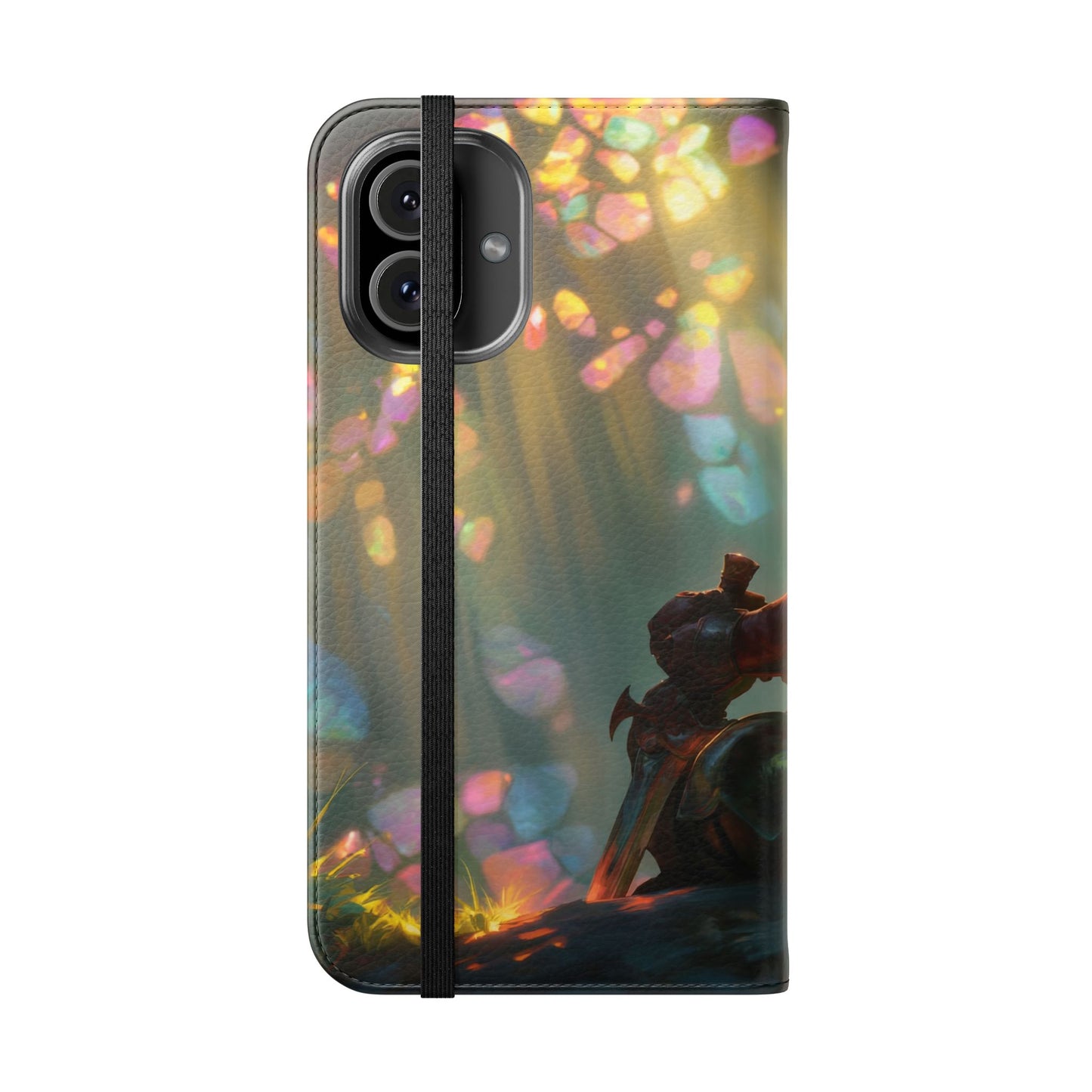 Crystal Grove Sentinel Flip Cases – Iridescent Forest Dawn Guardian