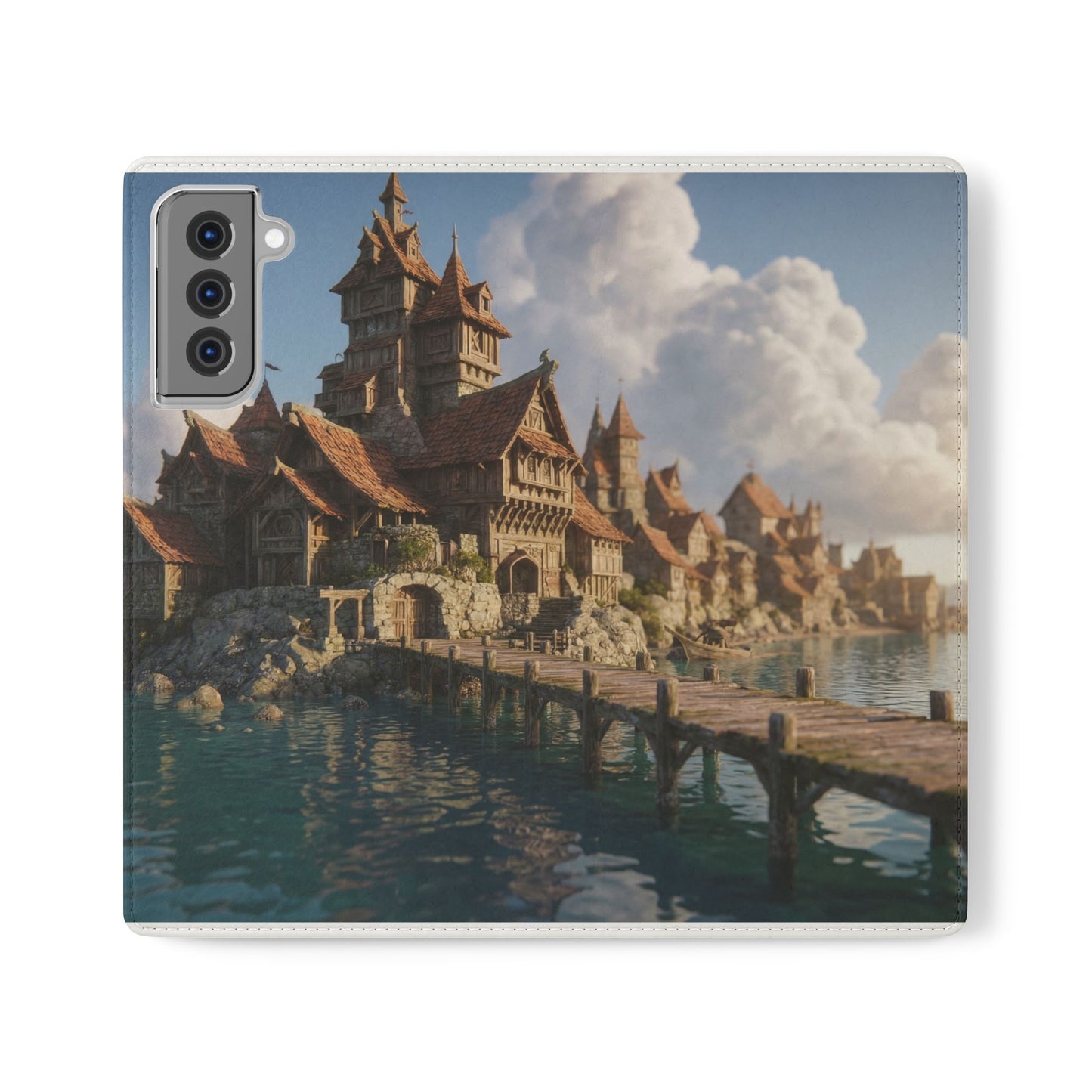 Cobblestone Harbor Flip Cases – Timber Town Seaside Walkway