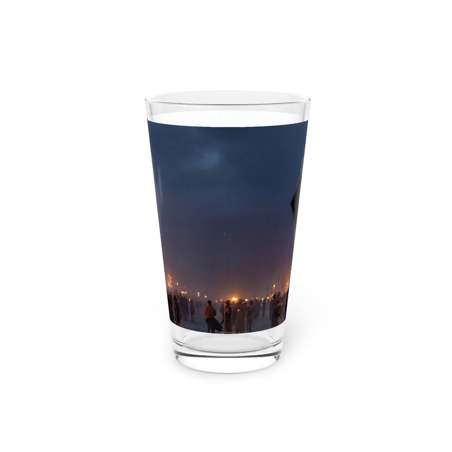 Celestial Cube Pint Glass, 16oz – Gateway to a Starlit Ceremony