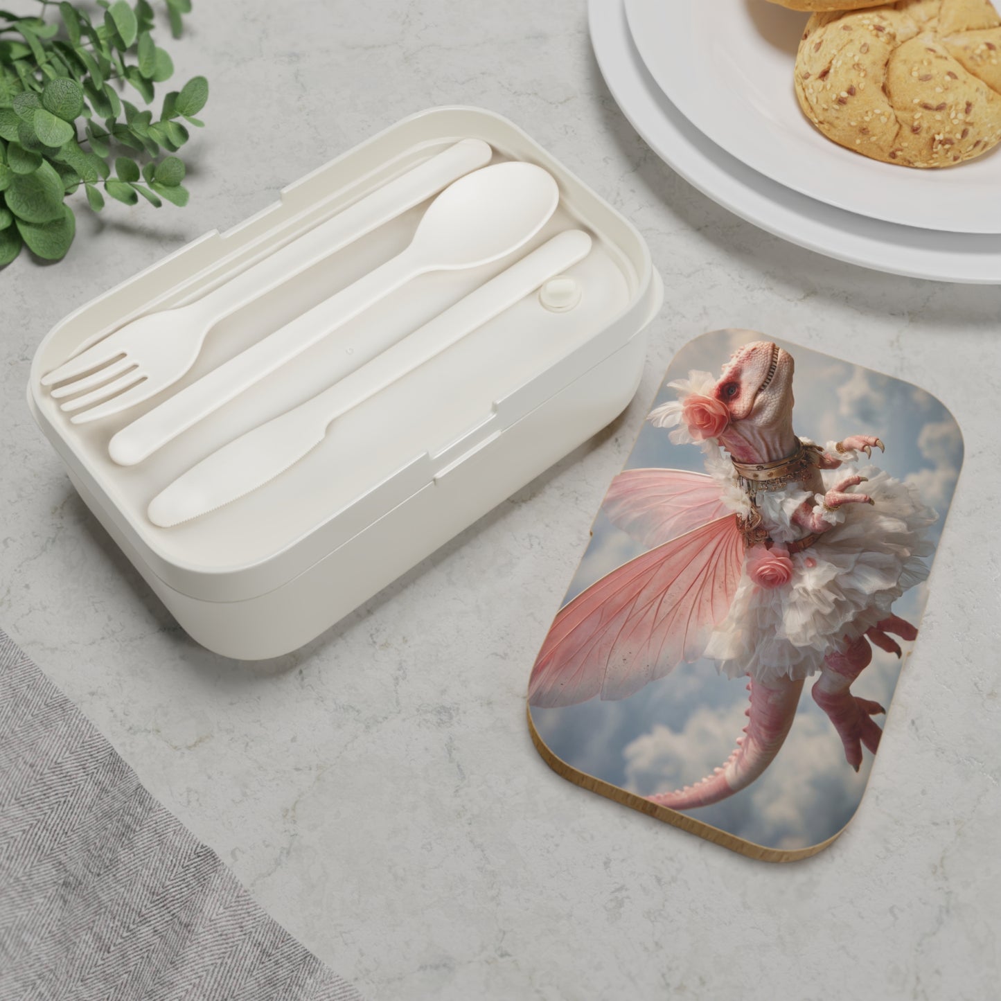 Pink Winged Dinosaur Princess Bento Lunch Box – Skyborne Bloom Fantasy