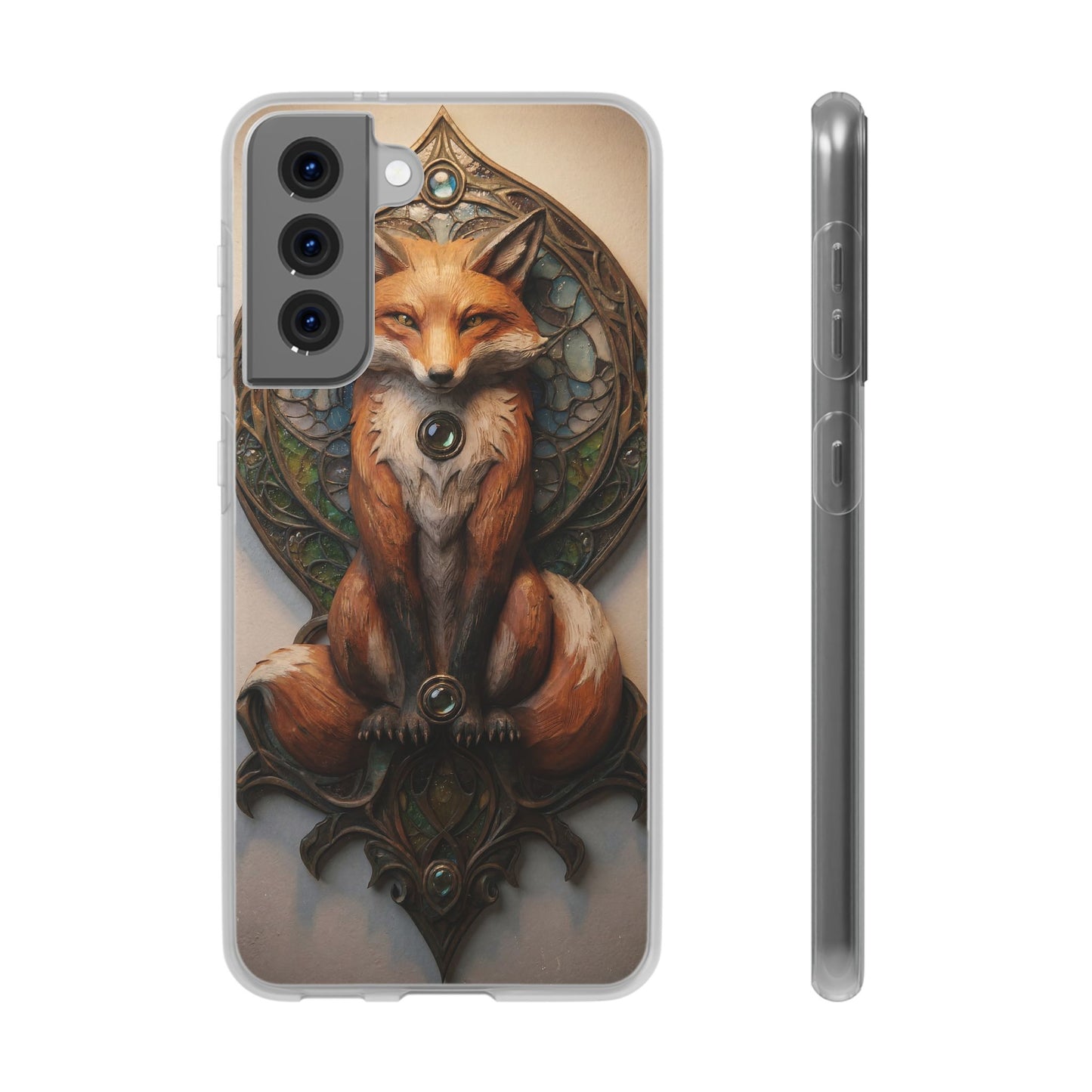 Fox Sentinel Flexi Cases – Amber Glaze and Stained Glass Reverie