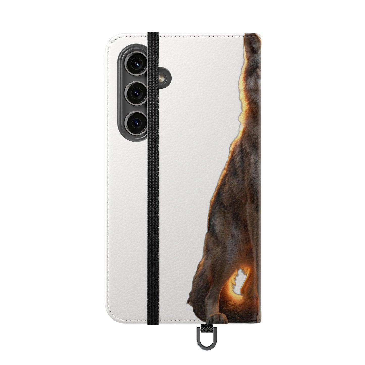 Sunlit Wolf Flip Cases – Golden Hour Sentinel Portrait