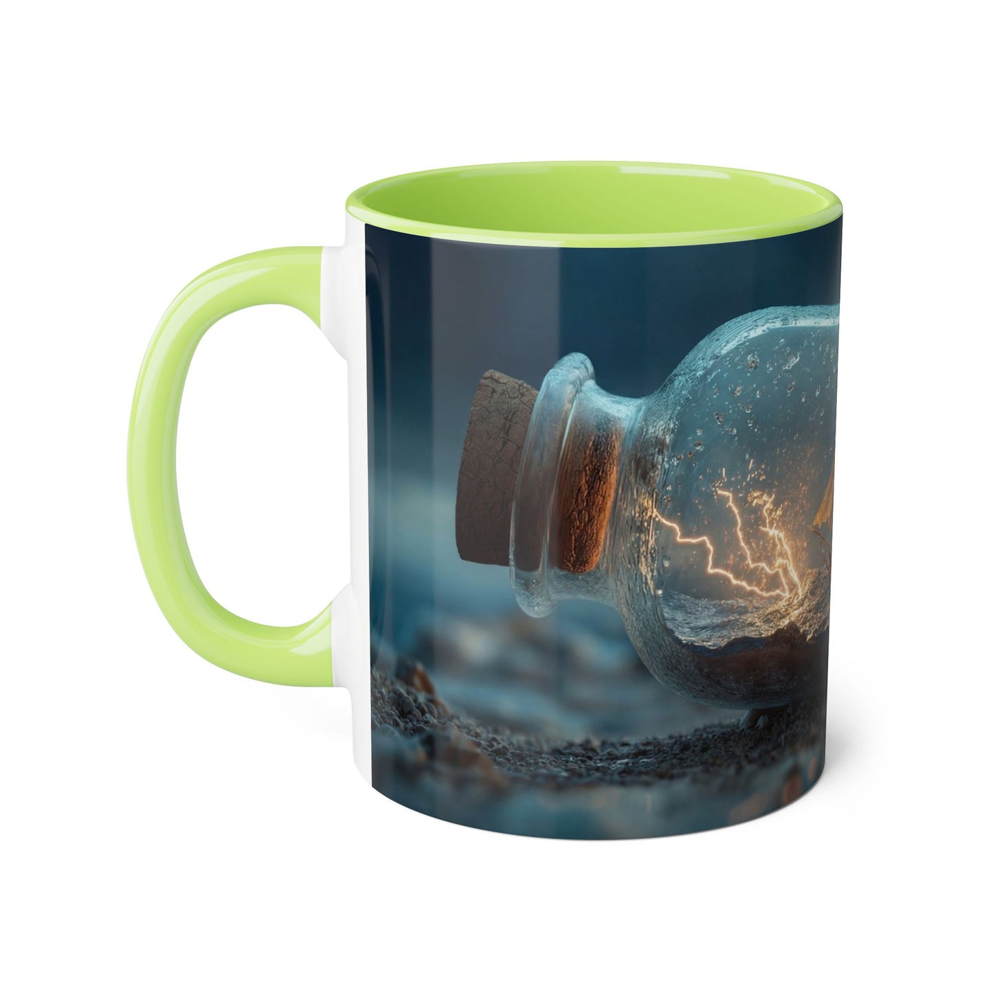 Storm Captured Accent Mugs, 11oz – Ship in a Bottle Lightning Scene
