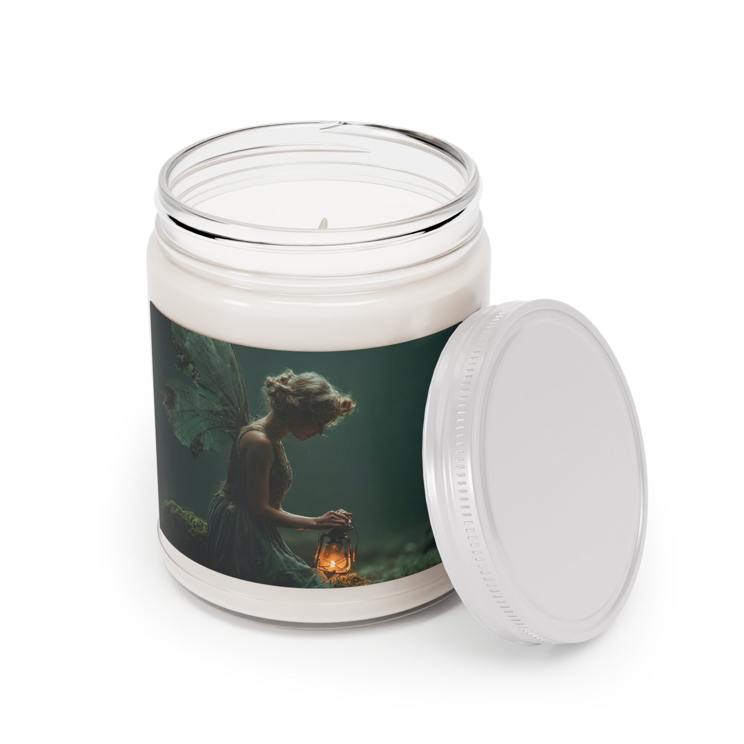 Forest Warden Fairy Scented Soy Candles with White Lid, 9oz – Keeper of the Mossy Glade