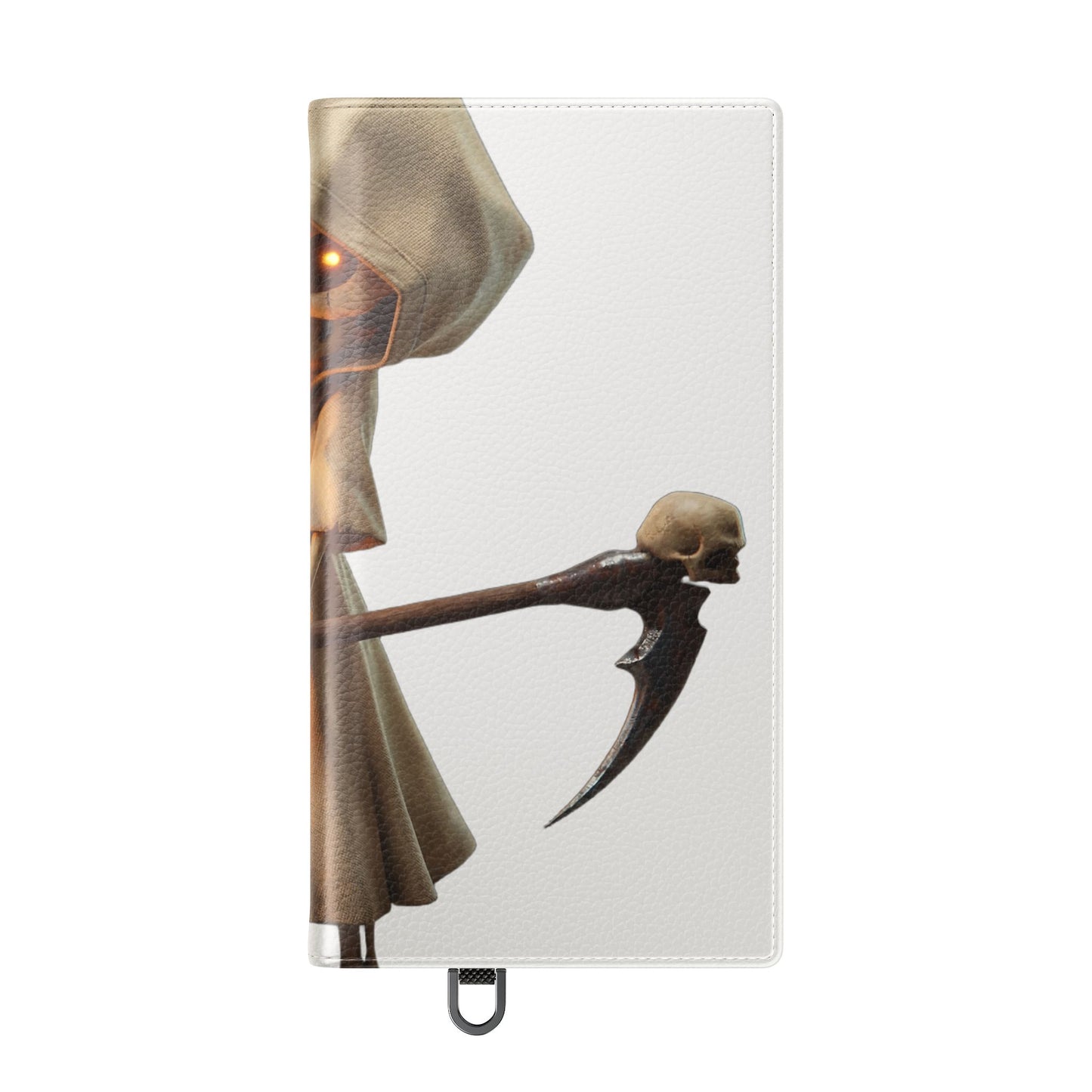 Lantern-Bearing Sentinel Flip Cases – Hooded Guardian with Scythe and Warm Glow