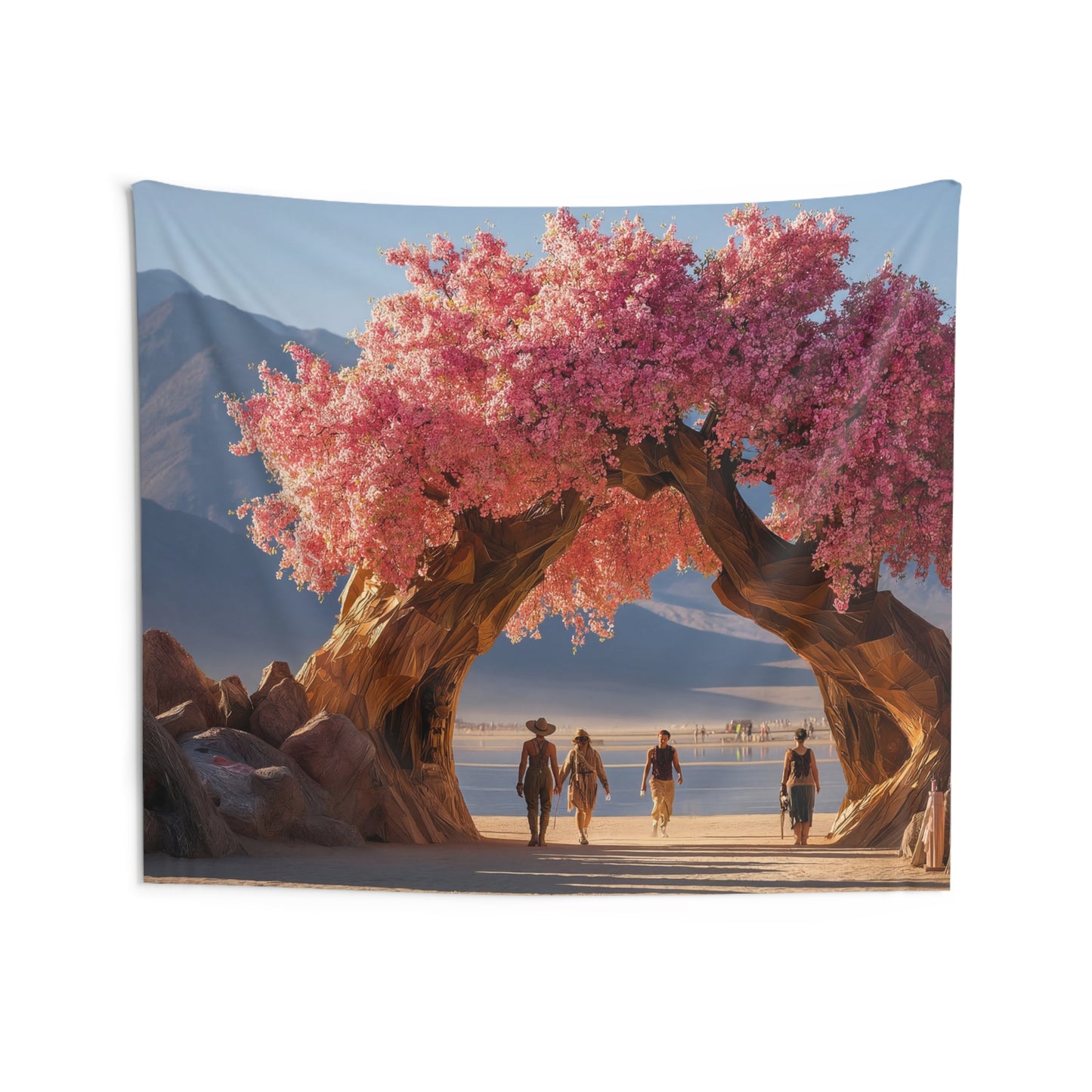 Blossoming Archway Wall Tapestry – Desert Bloom Sanctuary