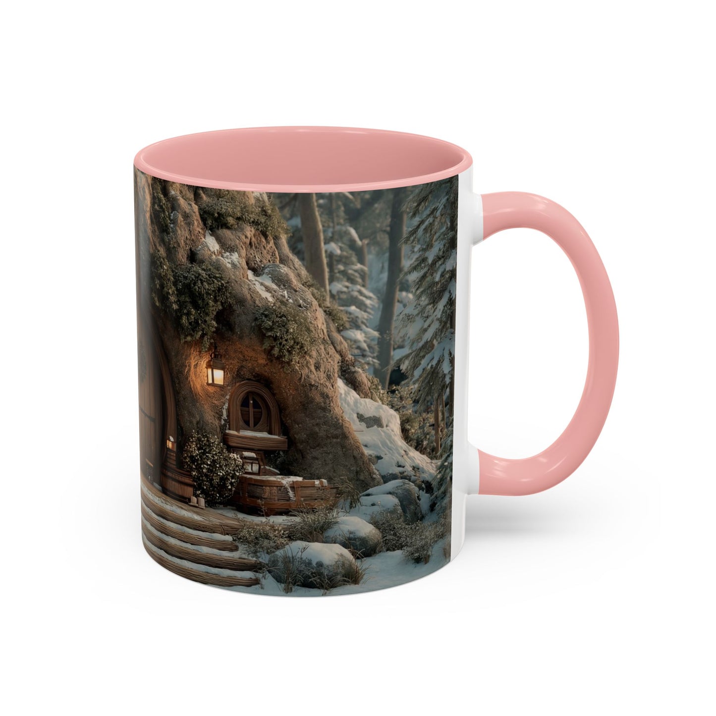 Winter Treehouse Doorway Mug – Snow-Kissed Forest Hearth