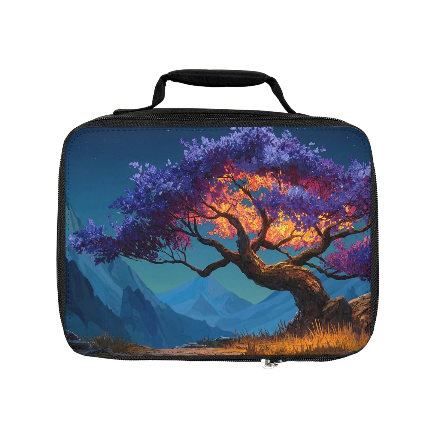 Celestial Tree Lunch Bag – Twilight Bloom Dreamscape