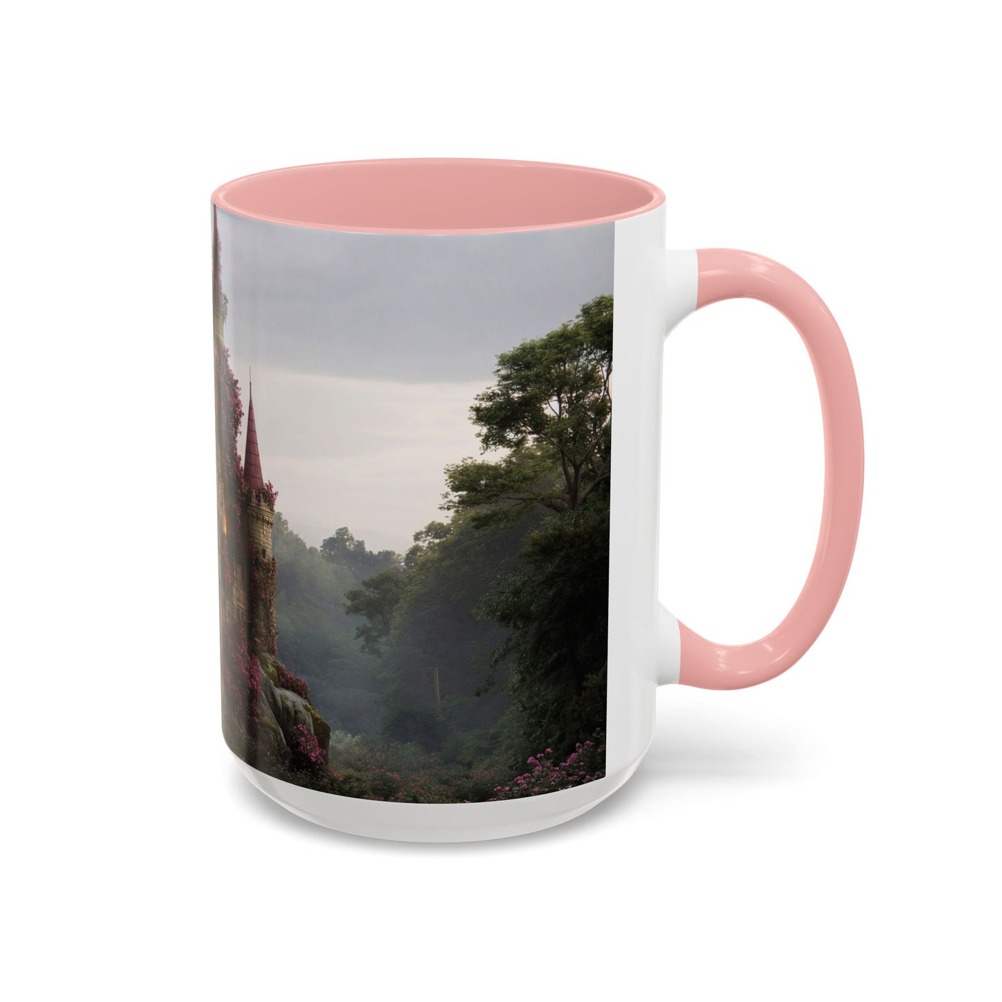 Rose-Clad Castle Accent Coffee Mug (11, 15oz) – Whispers of Twilight Blooms