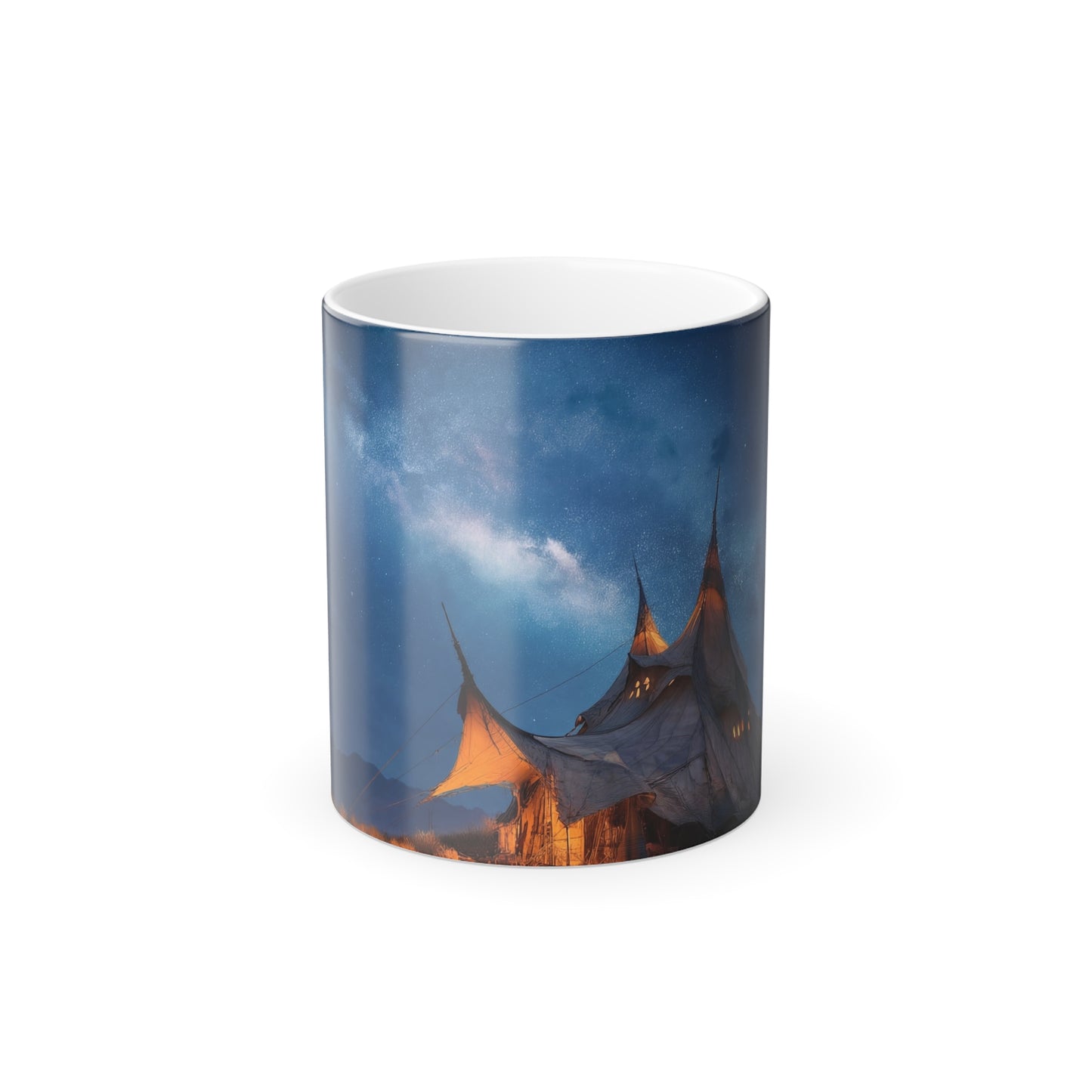 Starlit Caravan Tent Mug – Milky Way Warmth on the Trail