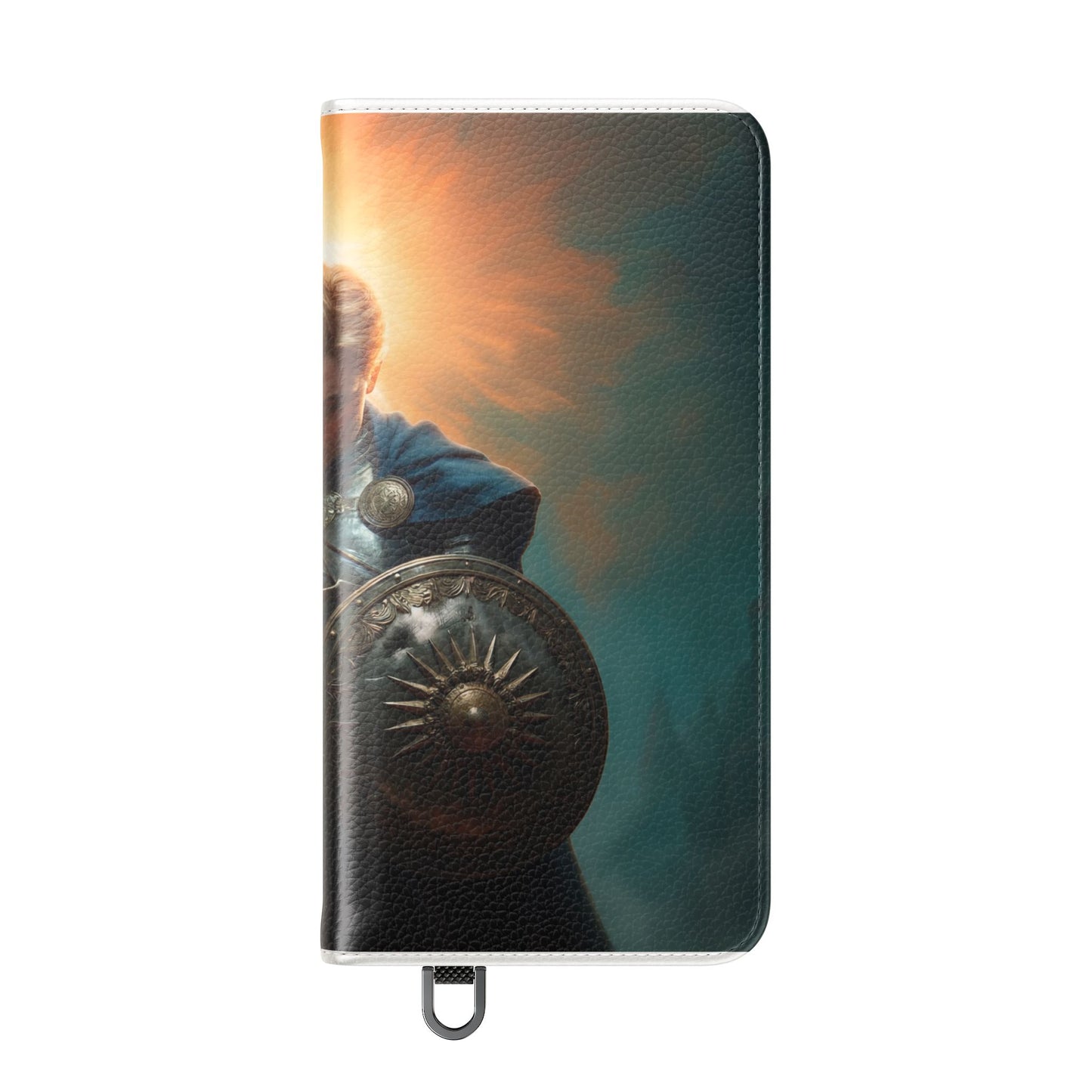Dawn-Forged Knight Flip Cases – Radiant Armor Against Misty Skies
