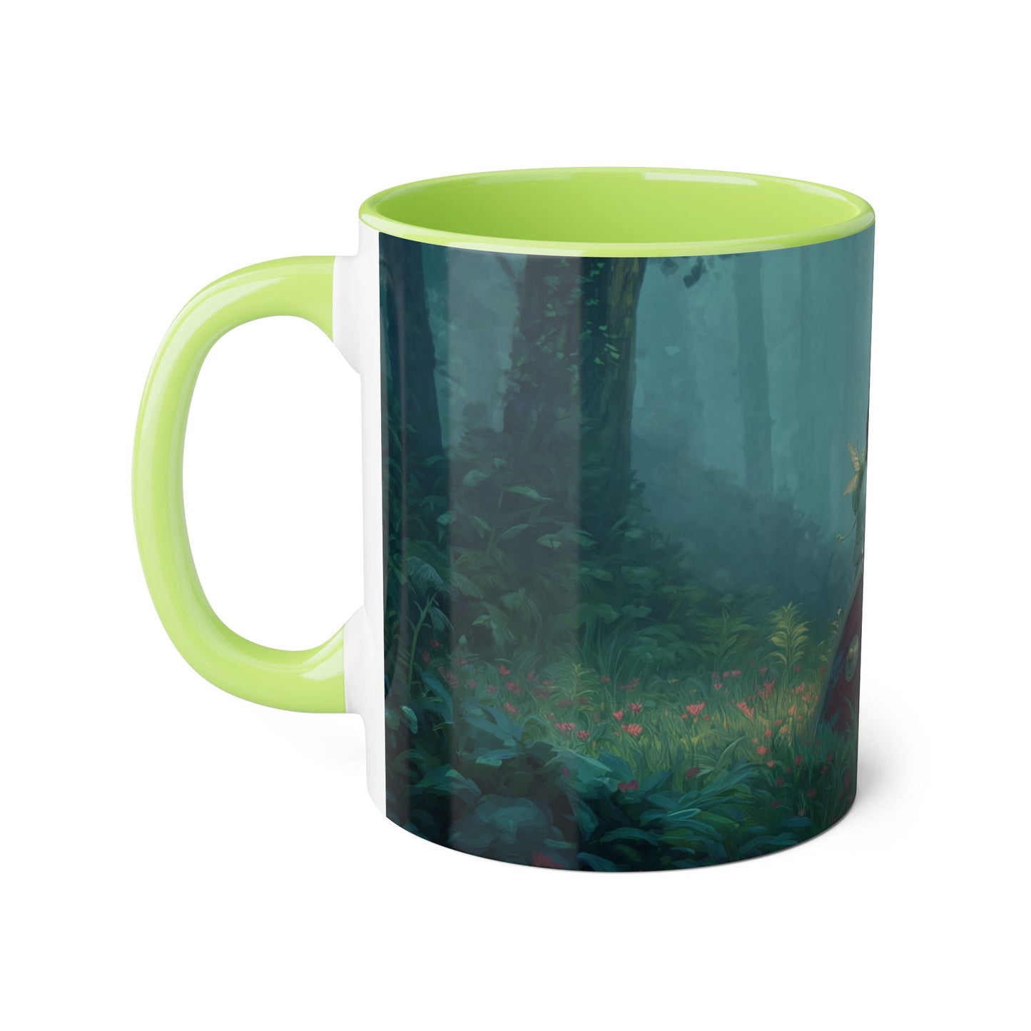 Forest Sentinel Accent Mugs, 11oz – Elven Guardian at Rest