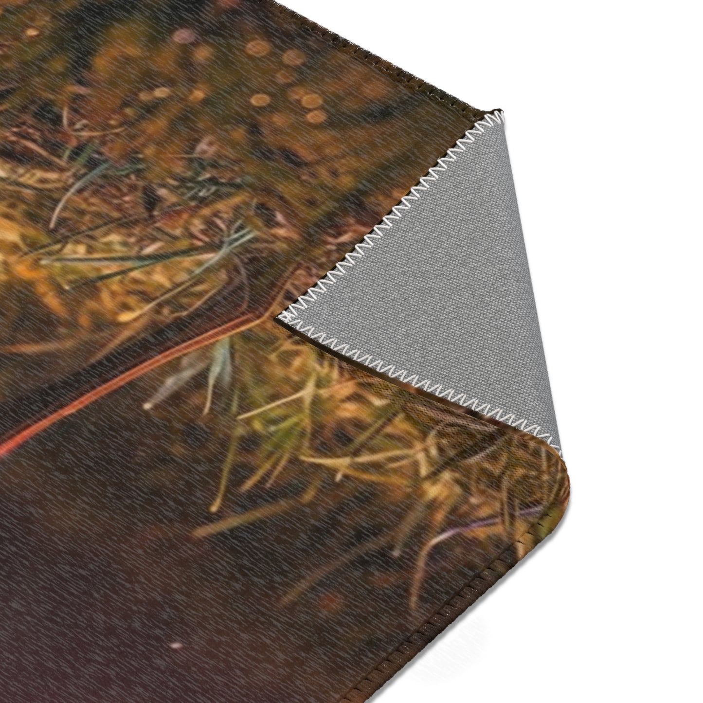 Chromatic Stag Area Rug – Luminous Forest Glade at Dusk