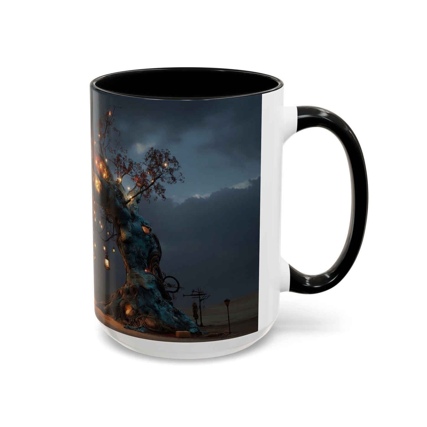 Lantern Tree Accent Coffee Mug (11, 15oz) – Amber Glowing Guardianship