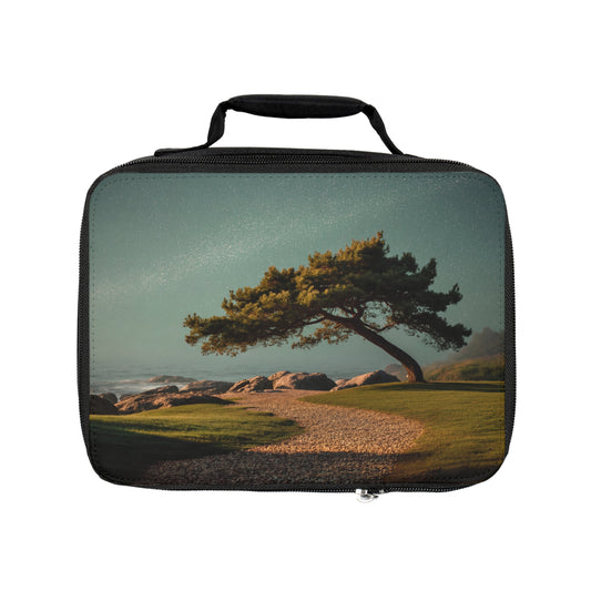 Starlit Sentinel Lunch Bag – Twilight Coastline Serenity