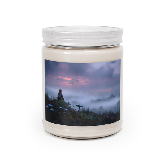 Moonlit Mycelium Scented Soy Candles with White Lid, 9oz – Whispering Ridge Solitude