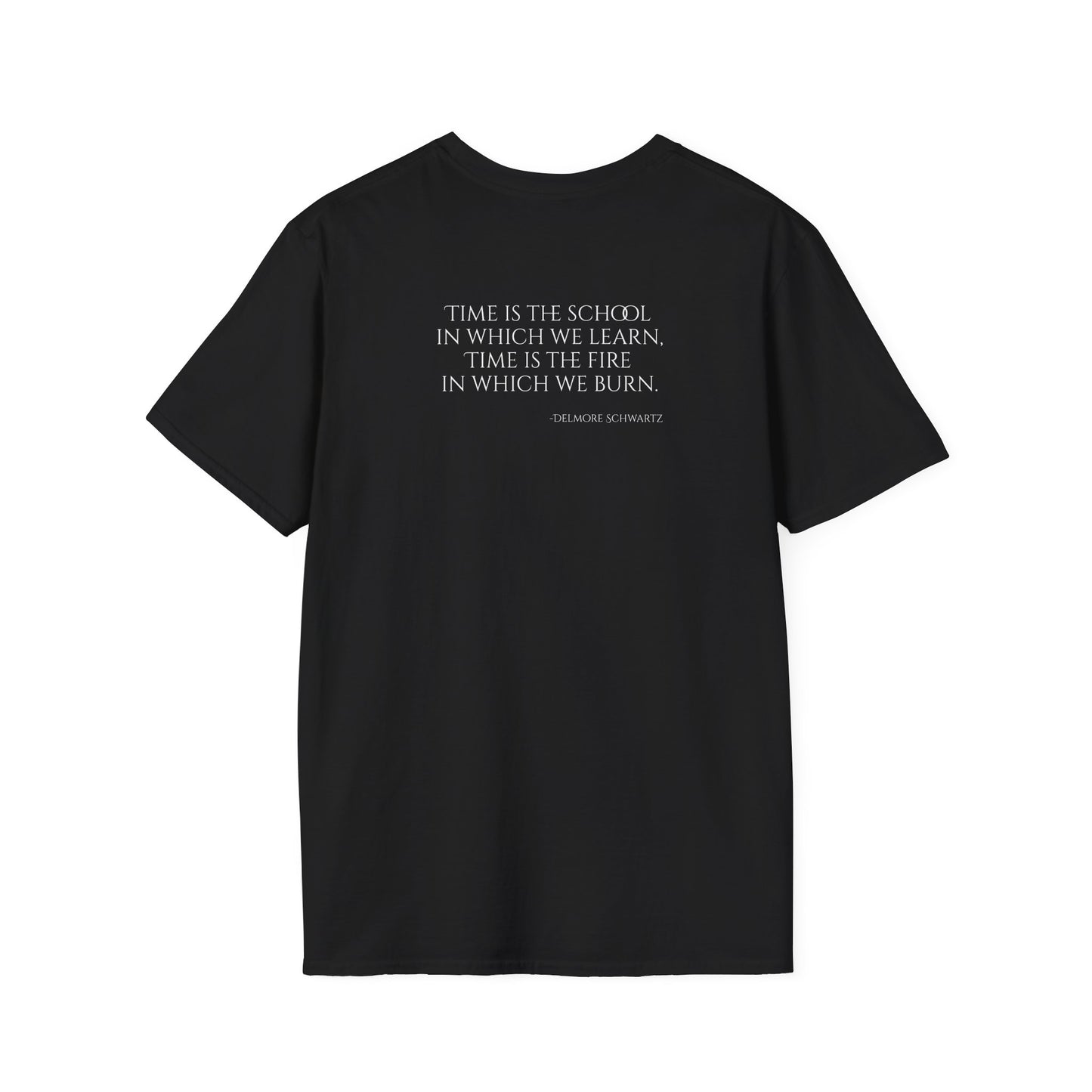 Black T-Shirt with Delmore Schwartz Quote - Product